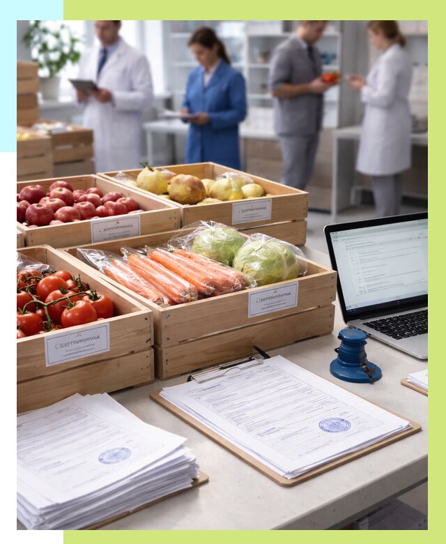 Сертификация овощей и фруктов в Воткинске от 8806 р. | Алешин-Втк