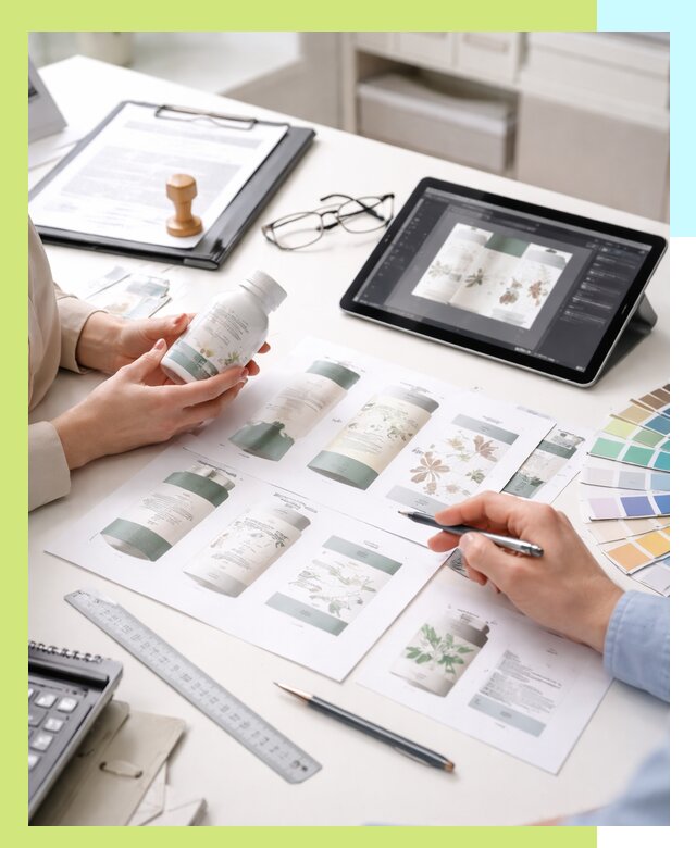 Профессиональная разработка дизайна и текста этикетки продукции в Воткинске