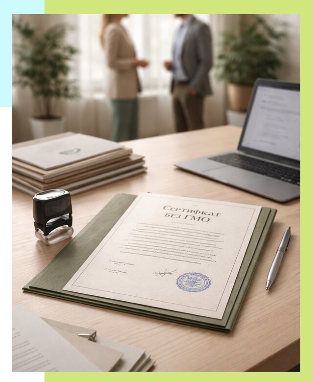 Сертификат без ГМО в Воткинске от 7770 р. оформить срочно Алешин-Втк