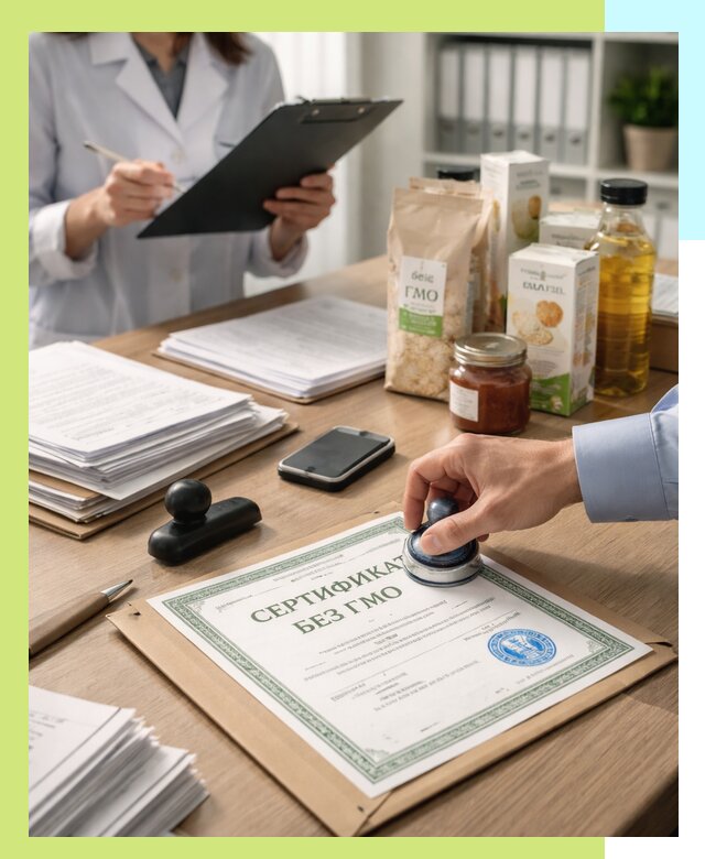 Получение сертификата Без ГМО для продукции в Воткинске